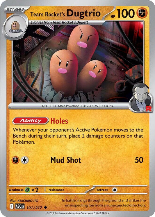 Team Rocket's Dugtrio - 101/217